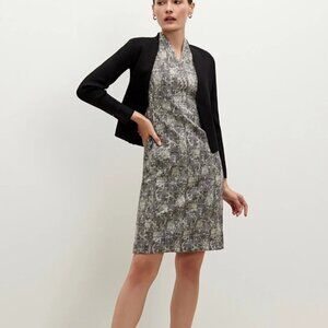 MM Lafleur The Aditi Dress in Black White Crackle Women's Size 6